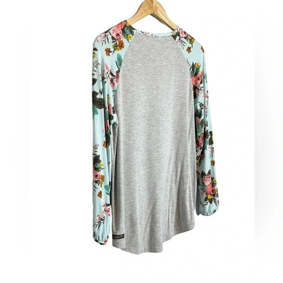 Matilda Jane | Wonderment Blossom Time Tee Raglan Top Floral Solid - Picture 7 of 9